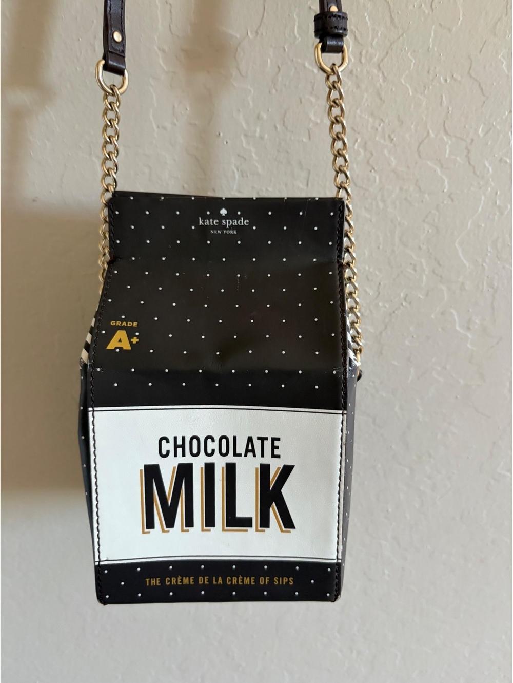 Kate Spade chocolate milk crossbody bag